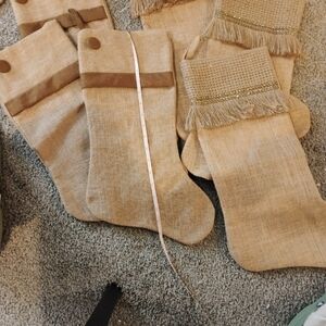 Christmas 8 Burlap stockings